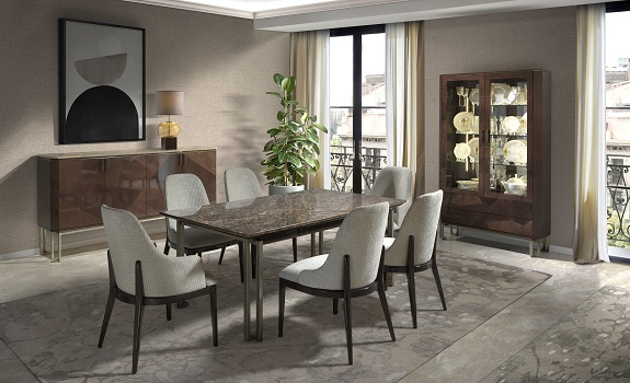 BOND DINING ROOM (DINING TABLE WITH MARBLE TOP)