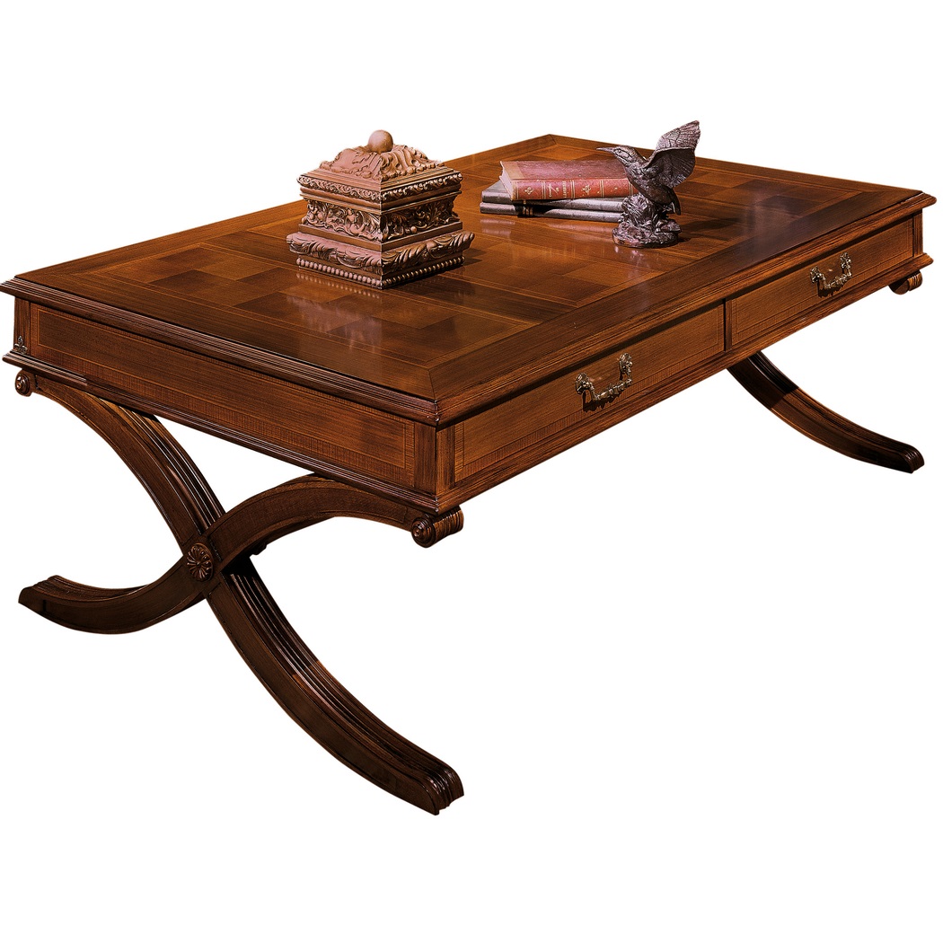 rectangular cocktail table with drawers
                                    versailles traditional Hurtado