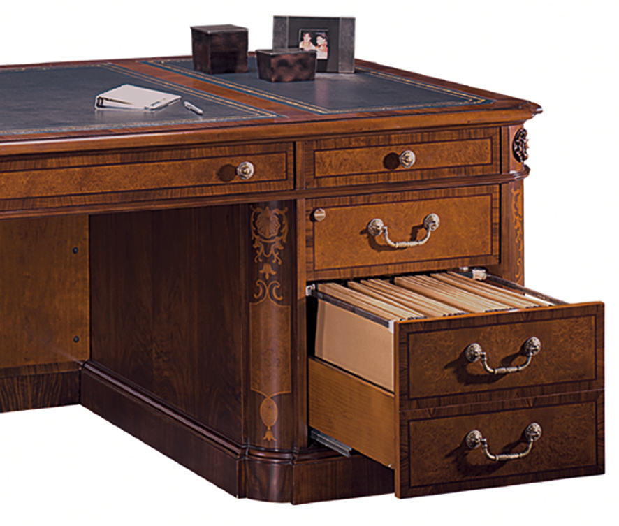 desk table leather top zafiro traditional Hurtado
                                            (imagen 2 de 4)