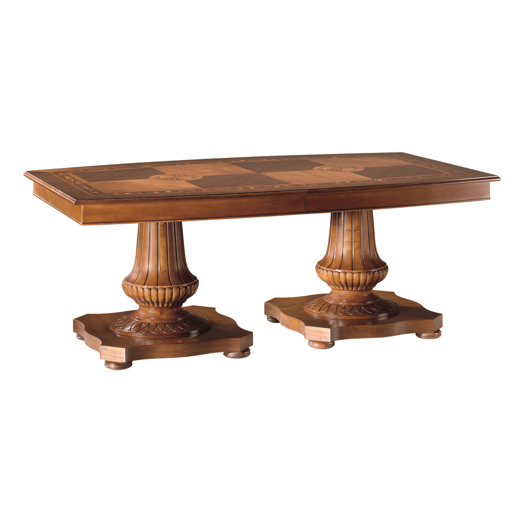 extensible table with boat shape top
                                    premiere traditional Hurtado