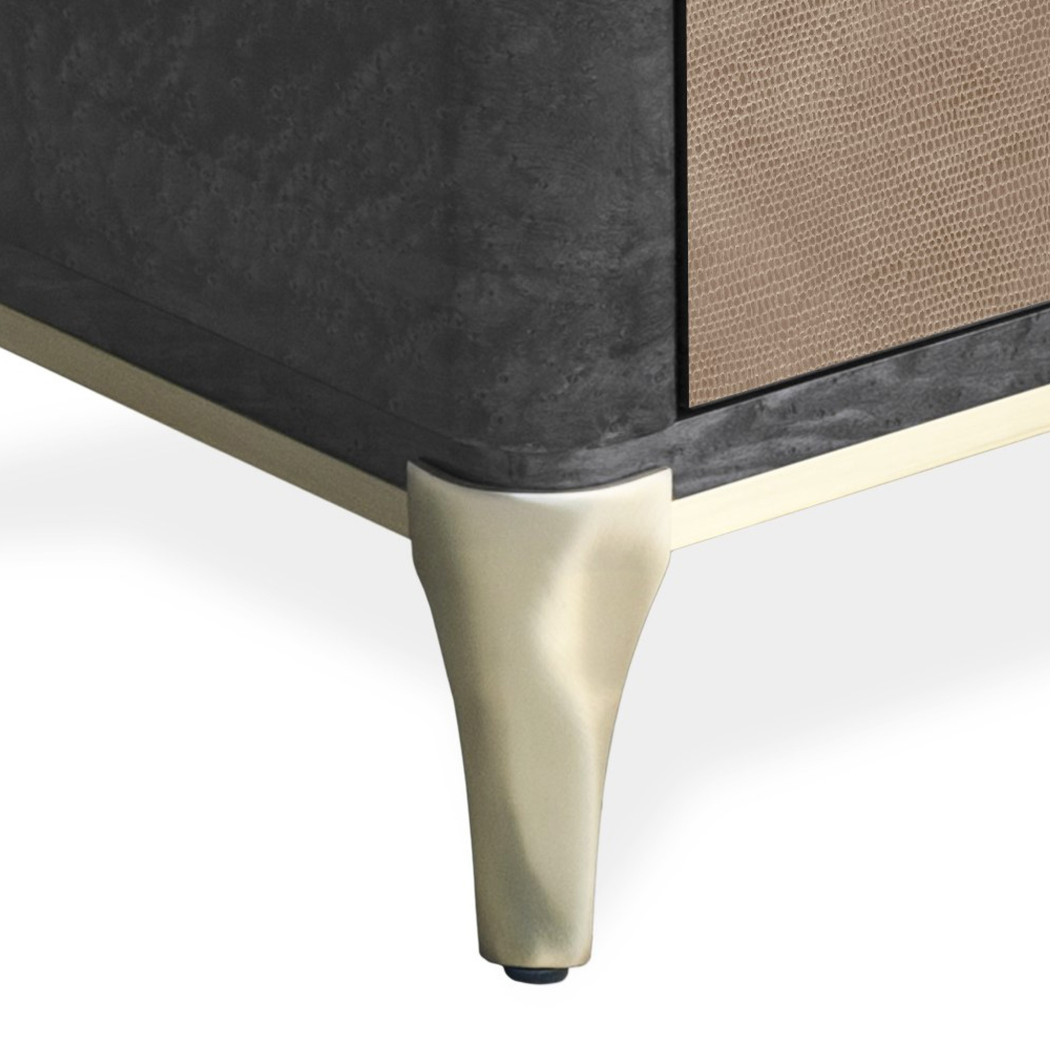 bedside table marble top & leather front soho evolution Hurtado
                                            (imagen 2 de 2)