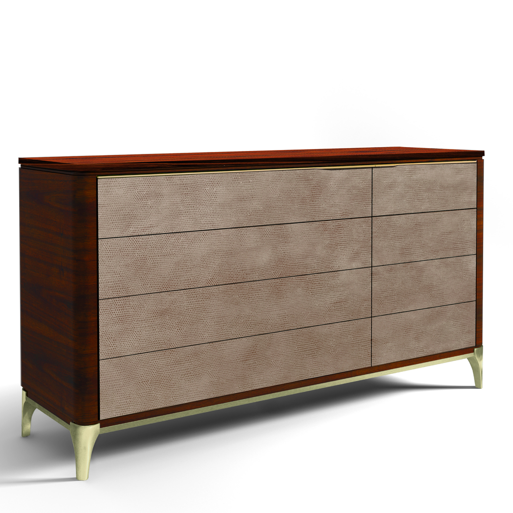 double dresser wooden top & leather front
                                    soho evolution Hurtado
