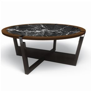 round cocktail table marble top coral
                                                    evolution Hurtado