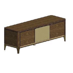 tv furniture wooden top & leather front soho
                                                    evolution Hurtado
